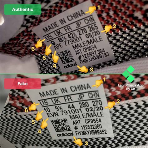 adidas yeezy zebra real vs fake inside tag